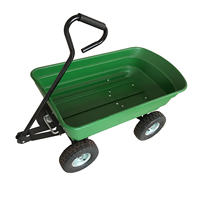 Cargo Beach Trolley Rolling Utility Wagon Yard Garden Dump Lawn Cart Carton en acier robuste Plastique Qidi Flower 4 Wheel 990 Lbs