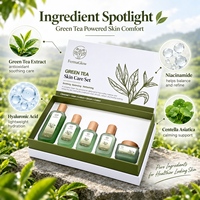 Kit de Soins Anti-Acné Fermenté Apaisant Rougeurs et Imperfections à l'Acide Salicylique, Réducteur de Pores, Contrôle du Sébum, EGCG et Thé Vert