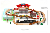Chemins de train en bois de 92 pièces avec table pour jouets de train pour enfants