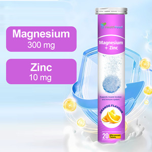 Comprimés effervescents de magnésium et zinc, saveur orange, 20 unités – Favorisent la fonction musculaire, la santé immunitaire et osseuse, et l'équilibre électrolytique - Product Image 6
