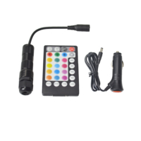 Moteur de lumière à fibre optique pour l'intérieur de la voiture 2W avec télécommande sans fil RF à 18 touches pour accessoires de décoration de voiture