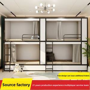 OEM ODM Hergestellt Fabrik Doppelbett Schlafsaal Personal Apartment <span class=keywords><strong>Hostel</strong></span> Metall Etagen bett - Product Image 4