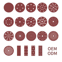 Disque de ponçage en oxyde d'aluminium en forme d'oreille à boucle et crochet 90*90*90mm 0 trou P40-P2000 Grain OEM Dureté moyenne Polissage du bois et du métal