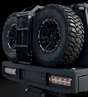 Caisse de camionnette tout-terrain en aluminium étanche avec porte-roues de secours double, personnalisée pour camping-car, compatible Hilux Ranger LC79, pour l'extérieur