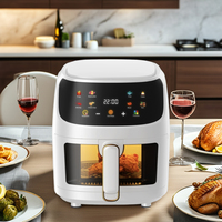 Friteuse à air électrique numérique 8L Grande capacité Sans huile Cuisinière intelligente Moderne Ménage Plastique OEM/ODM Personnalisé