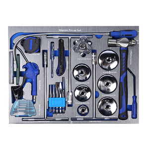 Ensemble d'outils combinés en acier au carbone de 424 pièces, chariot à outils pour réparation automobile/mécanique/électrique - Conception mobile à poussée manuelle - Product Image 4