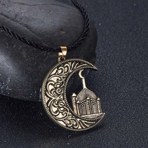 Collier Symbole de la <span class=keywords><strong>Maison</strong></span> Islamique, Design Vintage, Inspiré du Nordique et de l'Esprit Slavique, Bijou en Alliage de Haute Qualité, Pendentif pour Usage Quotidien, Spirituel - Product Image 3