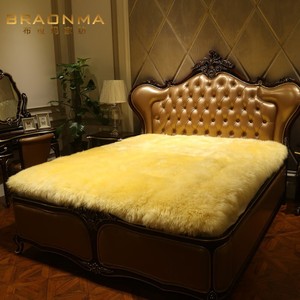 Surmatelas en pure laine Braonma 1,8 m épais et chaud en peau de mouton entière pour usage domestique - Product Image 2
