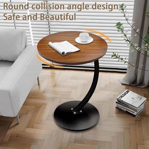 Simple Mini Round Side <b>Table</b> for Living Room and Dining for <b>Small</b> Home and Apartment Coffee <b>Table</b> with Bed a Few Corners - Product Image 4