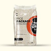 Sacs en nylon refermables personnalisés de 5 kg et 10 kg, à fermeture éclair, sous vide, à 8 soudures latérales, pour riz basmati, avec poignée et logo