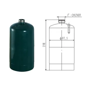 DOT standard 1lb steel disposable camping propane tank