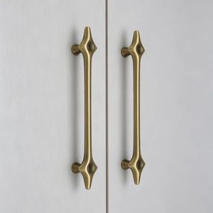 ホット販売星型亜鉛合金ブロンズキャビネットドアハンドルアンティーク真鍮色食器棚ハンドルキッチン引き出しノブ - Product Image 2