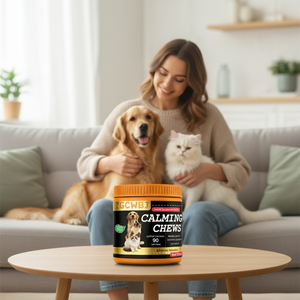 อาหารเสริมบำรุงผิวและขนสัตว์เลี้ยงแบบเคี้ยวชนิดนิ่ม โอเมก้า-3 สำหรับสุนัขและแมว ช่วยบรรเทาอาการแพ้ผิวหนังและเร่งการเจริญเติบโตของขน (OEM รับผลิตตามสั่ง) - Product Image 1