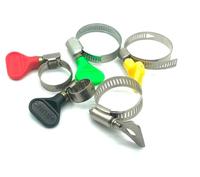 Collier de serrage réglable OEM personnalisé noir pour tuyau 1/2 po, collier de serrage en acier inoxydable pour tuyau d'échappement