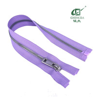 Fermeture éclair en plastique à deux sens, couleur contrastée, avec tirette en caoutchouc, pour doudoune et combinaison de ski, 2026
