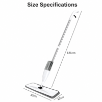 Vente en gros : Balai serpillère pulvérisateur pour nettoyage de sols, microfibre, bouteille rechargeable, double action humide et sèche, 500 ml, manche télescopique, essorage automatique