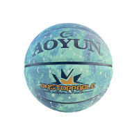 Ballons de basketball AOYUN taille 3 4 5 6 7, résistants à l'usure, fluorescents, avec chambre à air en butyl enveloppée de nylon, 600-650g, haute qualité