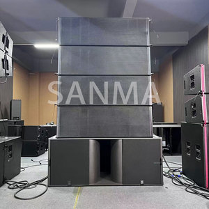 Wpl Dual 12 Inch 3 Ways Line Array Speakers Active Passive Karaoke Dj Wooden Shell Sound Equipment - Product Image 2