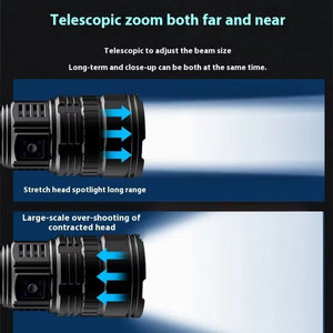 Süper güçlü uzun menzilli LED şarj edilebilir taktik EDC el feneri 5400mAh dahili pil acil spot el feneri - Product Image 3