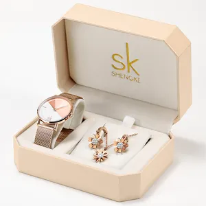 luxury watch for women 6pcs jewelry set,ladies wrist watch set ,set of jewelry with watch for ladies watch bracelet necklace set