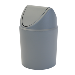 DONDOLINA Cubo de Basura con Ruedas y Tapa de PP, 6 Litros, Gris, para Cocina - Product Image 1