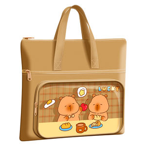 Sac à dos en toile d'<span class=keywords><strong>art</strong></span> Kapybara pour l'école primaire avec rangement pour les devoirs d'examen et les dossiers-Sac à dos pour garçon/fille - Product Image 1