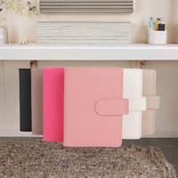 Classeurs A5 couleur Macaron de qualité supérieure avec 6 anneaux nouveau Design portefeuille budgétaire Mini classeurs couverture en cuir enveloppe à glissière pour utilisation cadeau