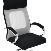Chaise de bureau ergonomique à dossier plein en maille, réglable en hauteur, avec verrouillage d'inclinaison, pivotante, design moderne, pour la maison, l'hôtel, l'hôpital, le salon