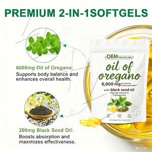 Bulk Stock Black Seed Oil Softgel Capsules with Oregano Oil Natural Digestive and Antioxidant Aid - Product Image 6