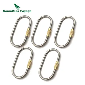 असीम यात्रा पोर्टेबल मिनी ताला कैम्पिंग पॉकेट बहु उपकरण टाइटेनियम carabiner टाइटेनियम बैग Clasps