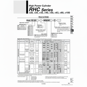 Cilindro de alta potencia SMC Pneumatics, piezas neumáticas - Product Image 1
