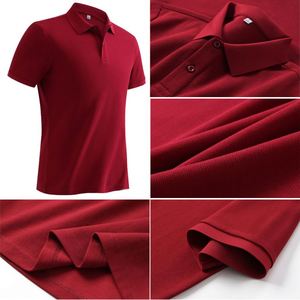 Polo en coton pur à séchage rapide et respirant avec impression de logo personnalisé pour la gym, la course, le golf, les entreprises et le personnel - Product Image 3