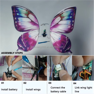 Nouveauté Accessoires de Scène Papillon Bionique Télécommandé avec LED et Batterie Amovible pour Concert, Mariage, Décoration de Cérémonie de Remise de Bague, Élégant et Vintage - Product Image 2