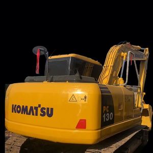 Excavadora de cadenas Komatsu PC130 usada, modelo PC130-7, con motor, caja de cambios y bomba, 13 toneladas, origen Japón, para movimiento de tierras en construcción. - Product Image 1