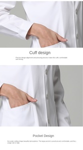 Camice da Laboratorio Unisex per Studenti e Dottori, in Poliestere/Cotone Dobby, Abbigliamento Invernale ed Estivo, Fornitura ODM Cina, Tempi di Consegna Campione 7 Giorni - Product Image 5