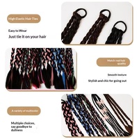 Accessoire de coiffure style influenceur pour enfants : tresses, tresses boxe, attaches pour cheveux colorées, attaches pour queue de cheval pour femmes, style doux et cool, haute qualité