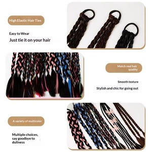 Accessoire <span class=keywords><strong>de</strong></span> coiffure style influenceur pour enfants : tresses, tresses boxe, attaches pour cheveux colorées, attaches pour <span class=keywords><strong>queue</strong></span> <span class=keywords><strong>de</strong></span> <span class=keywords><strong>cheval</strong></span> pour femmes, style doux et cool, haute qualité - Product Image 3