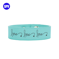 PULSEN LLCB01 Bracelet de manchette pour jeunes en similicuir léger, durable, écologique et gravable au laser, 8 1/2" x 3/4"