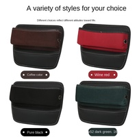 Boîte de rangement multifonctionnelle pour siège de voiture en cuir avec chargeur intégré et compartiment pour téléphone
