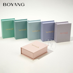 Boîte cadeau en carton en forme de livre, couleur personnalisée Boyang, pour bijoux, avec logo - Product Image 3