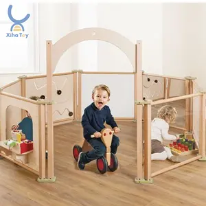 XIHA Kleinkind Play Panel Starter Set Vorschule Holz Kindergarten Rollenspiel Panels Möbel Baby Enclosure Zone Partition