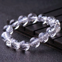 Bracelet en cristal de l'Himalaya poli Sinyore, vente en gros, quartz naturel fleuri de la plus haute qualité, tendance mode pour cadeaux