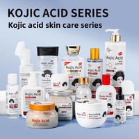 Série d'acide kojique : Lait corporel, parfum longue durée, hydratation profonde du visage, crème hydratante, produits de soin de la peau