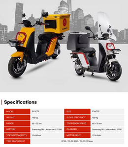 Nouveau scooter moto EV-E7S - E-bike compact multi-usage de haute qualité équivalent à 100cc pour adultes - Product Image 5