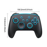Control de Juego Inalámbrico BT Multifunción con Activación de un Botón, Vibración Ajustable de Seis Ejes, Mando para Switch, Manette
