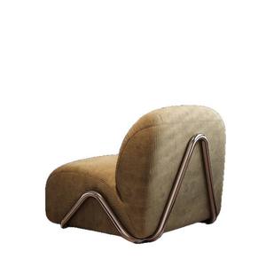 Sillón Vintage Zebra, Sillón Individual Tipo Puff, Relleno de Espuma, Sillón Suave para Sala de Estar - Product Image 5