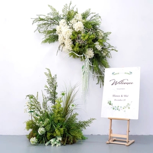 Composition florale artificielle réaliste pour allée de mariage, faite à la main, verdure sauvage, chemin de fleurs pour allée, photomaton, haute qualité - Product Image 6