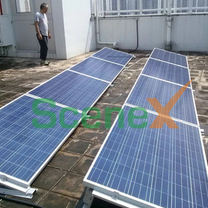 Ensemble de supports pour toit plat pour 2 modules photovoltaïques, inclinaison latérale, montage facile, support de fixation de panneau solaire, AL6005-T5/acier, 10 ans - Product Image 6