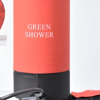 Douche solaire portable pliable BAOLONG PW1027 rouge en bâche PVC 11L avec pompe à pied pour camping et activités de plein air