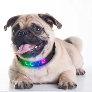 Collar LED reflectante para perro, luz programable, interactivo, Digital, precio de venta directa de fábrica, novedad